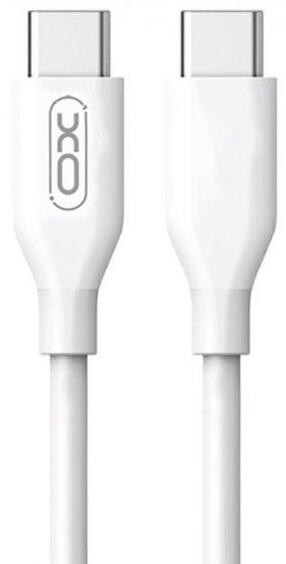 Laidas XO NB124 PD USB-C - USB-C, 2 x USB-C, 100 cm, balta