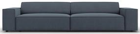 Sofa Micadoni Home Jodie Structured 4 Seats, tamsiai mėlyna, 244 x 102 cm x 70 cm