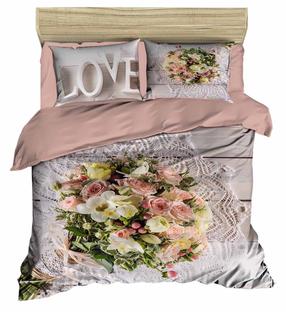 Patalynės užvalkalų komplektas Mijolnir 178PRL1248, geltonas/rožinis/pilkas, 200 x 220 cm