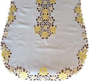 Stalo takelis stačiakampė Mariall OH-255-A, balta/geltona, 80 x 140 cm