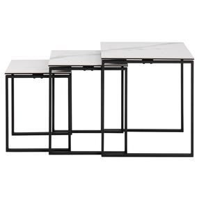 Kavos staliukas Katrine 88530, baltas, 50 cm x 50 cm x 55 cm