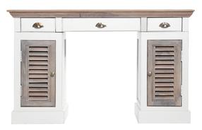 Rašomasis stalas su stalčiais Miloo East Hampton ML6039, rudas/baltas