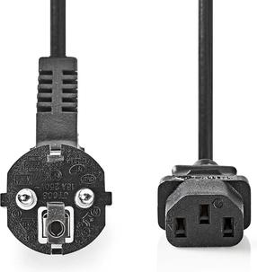 Kabelis Emos IEC-320-C13 IEC 320 C13 Female (moteriška), EU male Male (vyriška), 2 m, juoda