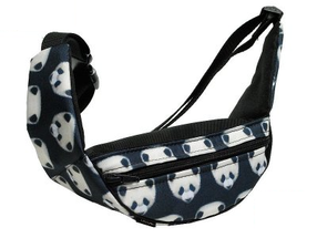 Krepšys su diržu Panda, mėlyna/balta