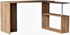 Kampinis rašomasis stalas Kalune Design Cayko 835PUQ3825, riešuto