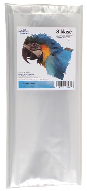 Vadovėlių ir pratybų sąsiuvinių aplankalų rinkinys, 18 vnt., 8 kl. Skaidri