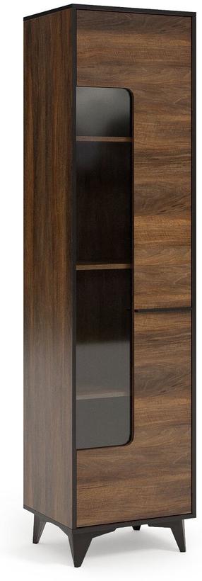 Vitrina Gala Meble Frida W1D, ruda, 40.64 cm x 48.26 cm x 185.42 cm