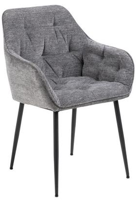 Valgomojo kėdė Brooke, matinė, juoda/pilka, 58 cm x 55 cm x 83 cm