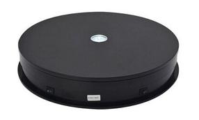 Elektrinis 360° besisukantis stovas su LED apšvietimu Rotating Turn-Table Display Stand, juoda