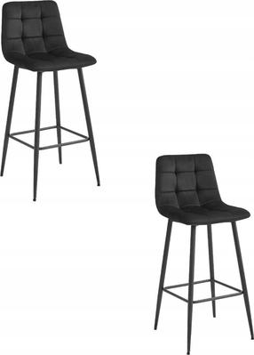 Kėdžių rinkinys Leobert Arceto, juoda, 43.5 cm x 32.5 cm x 104 cm, 2 vnt.