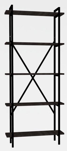 Pastatoma lentyna Kalune Design Kinder 495SSE1224, juoda/riešuto, 72 cm x 25 cm x 170 cm