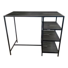 Baro stalas Domoletti, juodas, 120 cm x 60 cm x 100 cm