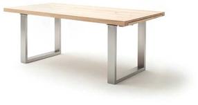 Valgomojo stalas išskleidžiamas MC Akcent Dayton, ąžuolo/nerūdijančiojo plieno, 200 - 300 cm x 100 cm x 77 cm