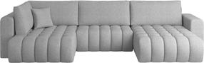 Kampinė sofa Bonito Borneo 4, pilka, dešininė, 170 x 340 cm x 92 cm