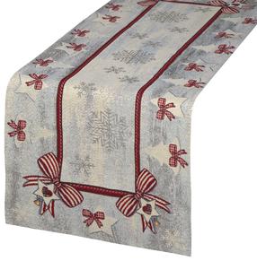 Kalėdinis stalo takelis stačiakampė, pelenų/sidabro, 45 x 140 cm
