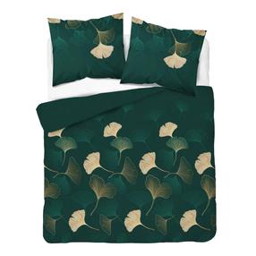 Patalynės užvalkalų komplektas SJB-587, smėlio/tamsiai žalia, 140 x 200 cm