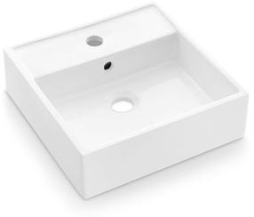 Vonios praustuvas Gomera 0017D, keramika, 39 cm x 39 cm x 11 cm, balta