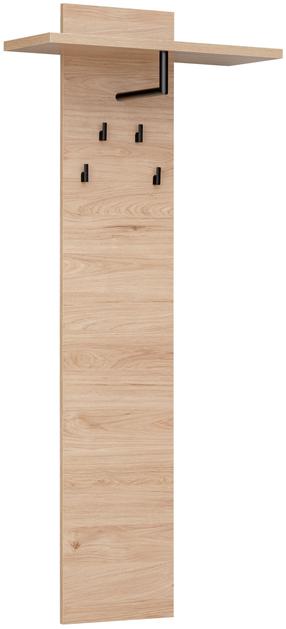 Drabužių kabykla su lentyna Pedro D, 146 cm, ruda