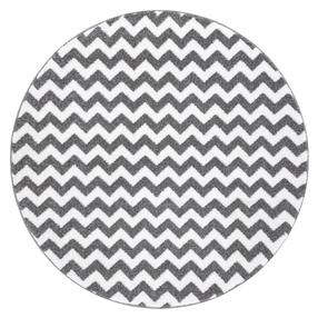 Kilimas vidaus Hakano Esmea Zigzag, baltas/pilkas, 100 cm x 100 cm