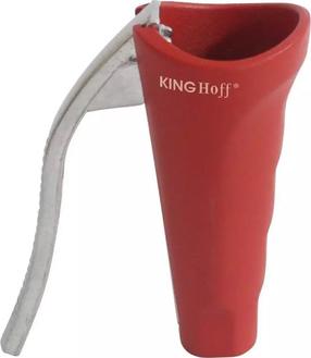 Riešutų gliaudymo žnyplės King Hoff KH 1739, 11.2 cm, sidabro/raudona