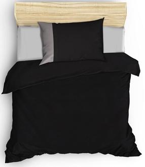 Patalynės užvalkalų komplektas Mijolnir Plain 129CTN2528, juodas/pilkas, 160 x 220 cm