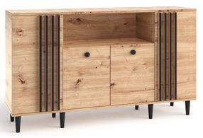 Komoda ADRK Livia 04, rusva, 40 cm x 160 cm x 92.5 cm