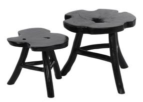 Kavos staliukų komplektas Miloo, juoda, 50 cm, 2 vnt.
