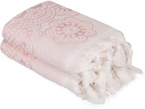 Vonios rankšluosčių rinkinys Foutastic Marcello 321SHS2201, dramblio kaulo/rožinė, 90 cm x 50 cm, 2 vnt.