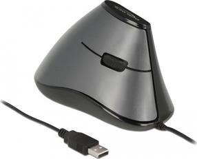 Kompiuterio pelė Delock 12527, usb type-a, pilka