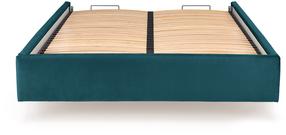 Lovos rėmas dvigulė Modulo Monolith 37, 160 x 200 cm, tamsiai žalia, be čiužinio, su grotelėmis