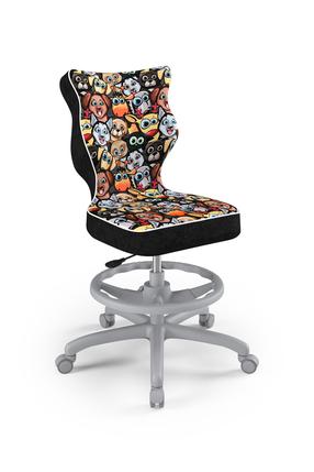 Vaikiška darbo kėdė Petit Storia 28, 64 x 64 x 99 cm, ruda/juoda/oranžinė