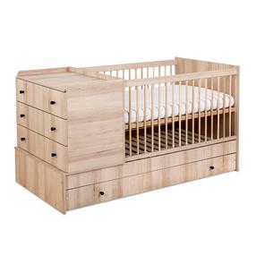 Kūdikio lovytė viengulė Klups Compasct, buko, 60 x 120 cm, su patalynės dėže, be čiužinio