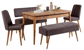 Valgomojo komplektas Kalune Design Vina 0701, antracito