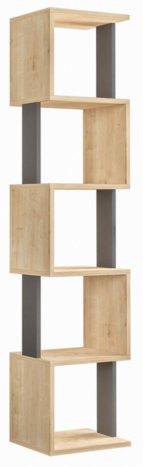 Pastatoma lentyna Kalune Design Piri 855DTE3704, antracito/sonoma ąžuolo, 35 cm x 30 cm x 161 cm