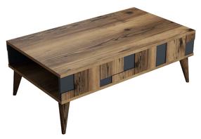 Kavos staliukas Kalune Design Madrid, antracito/ruda, 105 cm x 60 cm x 37.6 cm