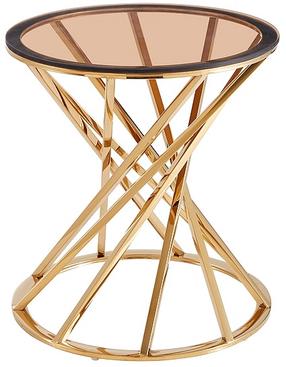 Kavos staliukas, aukso, 50 cm x 50 cm x 54 cm