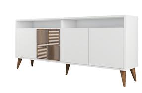 Komoda Kalune Design Milan 845HCT5321, ruda/balta, 35 cm x 180 cm x 78.6 cm
