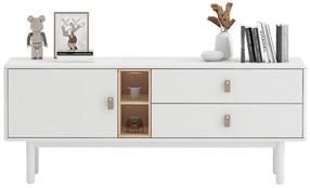 Komoda Home4you Iris 20126, balta, 40 cm x 140 cm x 55 cm