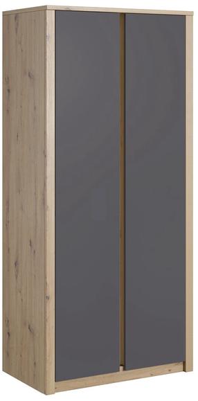 Spinta Gala Meble Malta S2D, ąžuolo/pilka, 53 cm x 90 cm x 196 cm