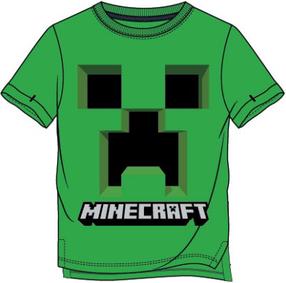 Marškinėliai Minecraft Creepy Creeper 10 Years, žalia