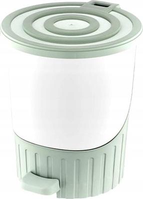 Šiukšliadėžė Katex Rainbow Pastel, balta/šviesiai žalia, 8 l, 27.5 cm x 23 cm