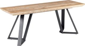 Valgomojo suoliukas Beliani Upton, ruda/juoda, 120 cm x 40 cm x 48 cm