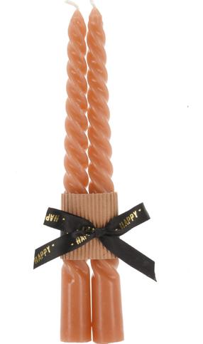 Žvakių rinkinys, kūginė Twisted ACC310000, 7 h, 2 vnt., Juoda/Oranžinė/(spalva/dizainas parenkami atsitiktine tvarka)