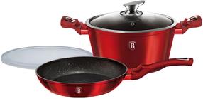Puodų rinkinys Berlinger Haus Metallic Line Burgundy Edition, 24 cm, 4.1 l