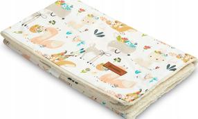 Pledas Sensillo Plush Picnic, 100 x 80 cm, kreminė