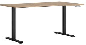Rašomasis stalas reguliuojamo aukščio Space Office S479-BIU/160/90/B/P-DASN, ąžuolo/juoda