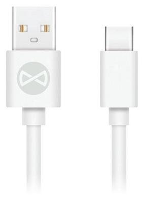 Laidas Forever, USB/USB-C, 100 cm, balta