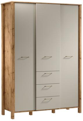 Spinta Gala Meble Indygo S3D3S, ąžuolo/smėlio, 138 cm x 53 cm x 199.5 cm