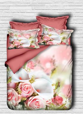 Patalynės užvalkalų komplektas Mijolnir 178PRL1121, baltas/žalias/rožinis, 160 x 220 cm