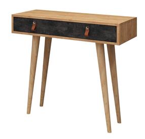 Konsolinis staliukas Kalune Design Illas, ąžuolo/tamsiai pilka, 80 cm x 30 cm x 87.6 cm
